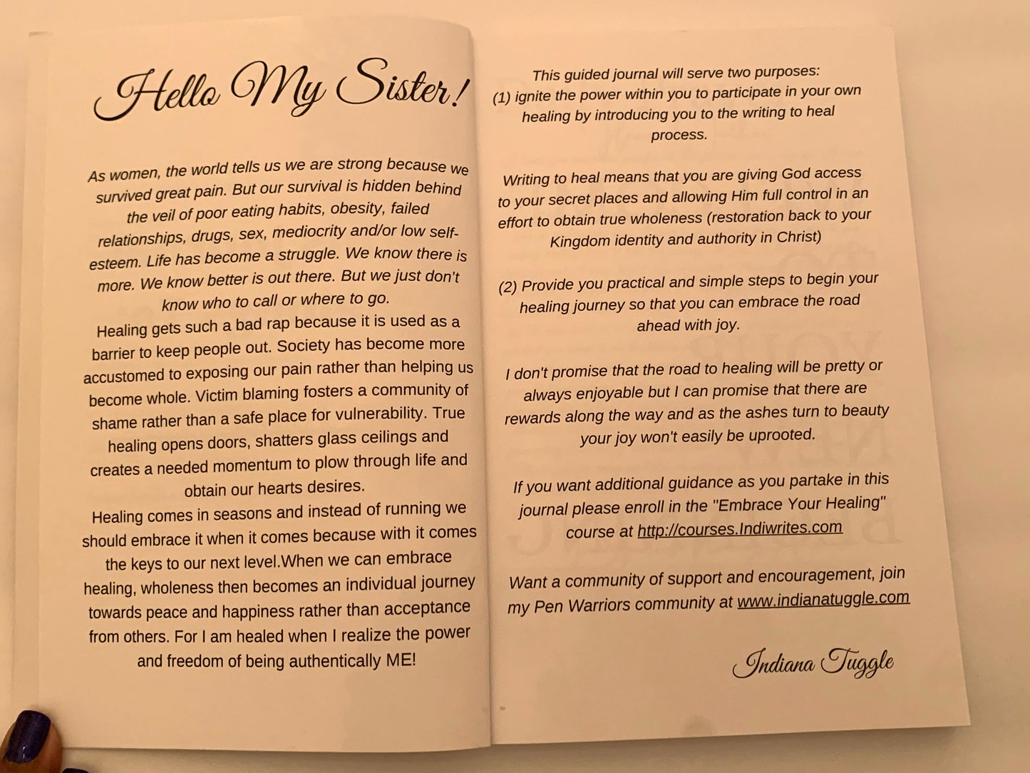 Embrace Your Healing - A Wholeness Starter Journal - IndiWrites