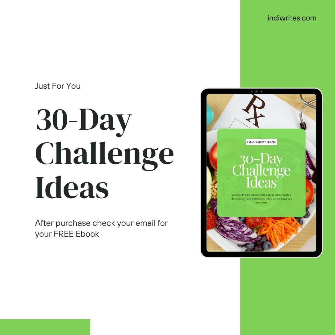 Reclaiming My Temple - A Weight-Loss Journal/Planner for Emotional Eaters - IndiWrites